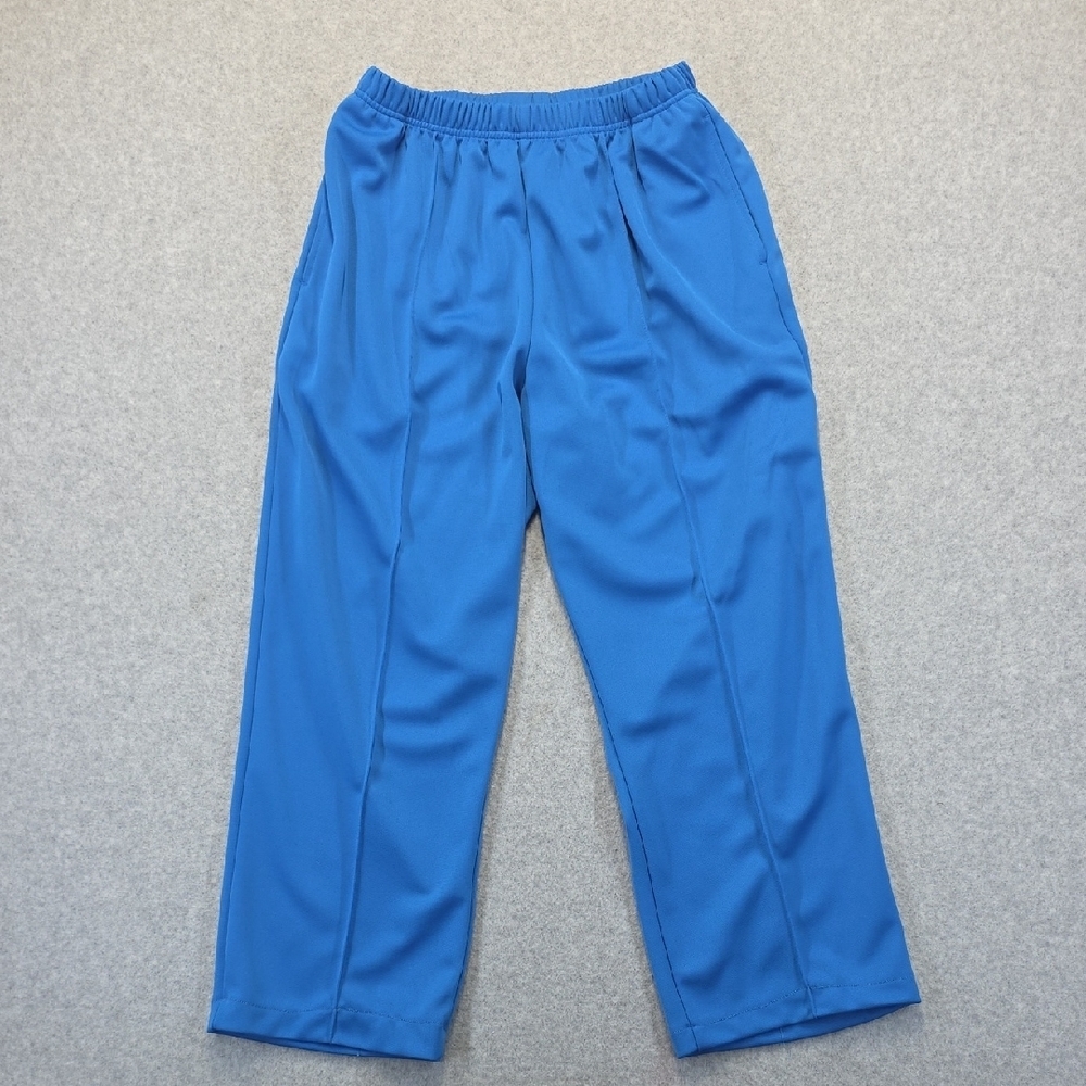 Sara Morgan Women’s Dress Pants Size 14 Petite Blue Elastic Waist Slacks